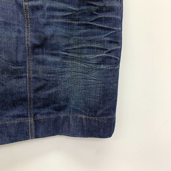 JW0495 Gucci dark blue cotton horsebit denim skirt 38 S size - Picture 4 of 7